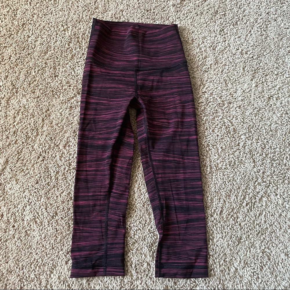 lululemon athletica Purple and Black Leggings